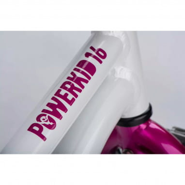 Powerkid 16 - pearl white/candy magenta - glossy