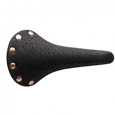Regal Rennrad Sattel - black printed leather