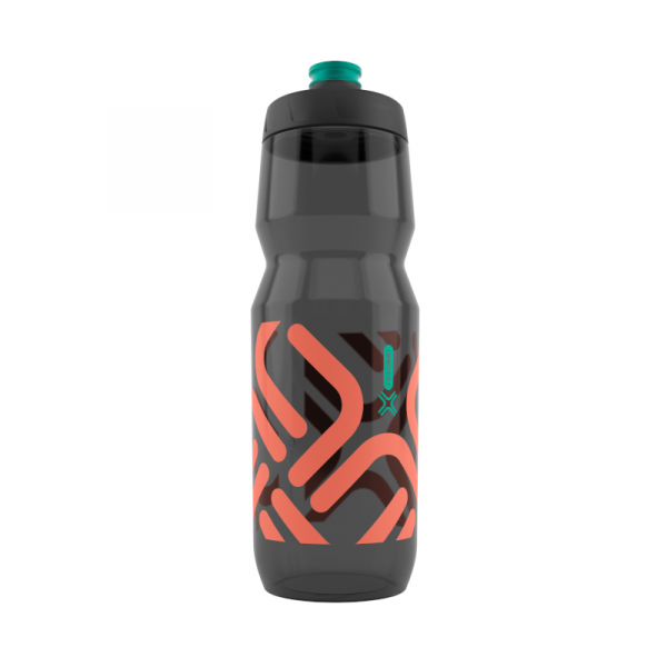 FIDGUARD BOTTLE 750 antibacterial - black/coral red