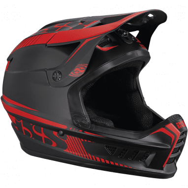 Xact Fullface Helm - black/fluor red