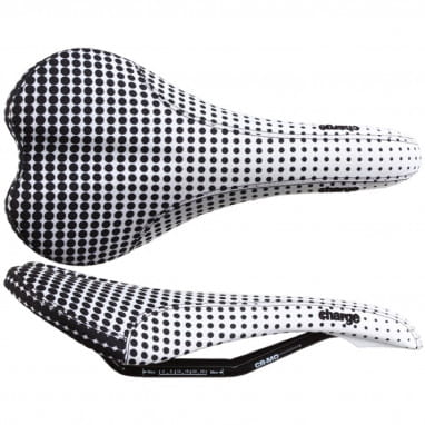 SPOON Sattel - Dots Schwarz/Weiß