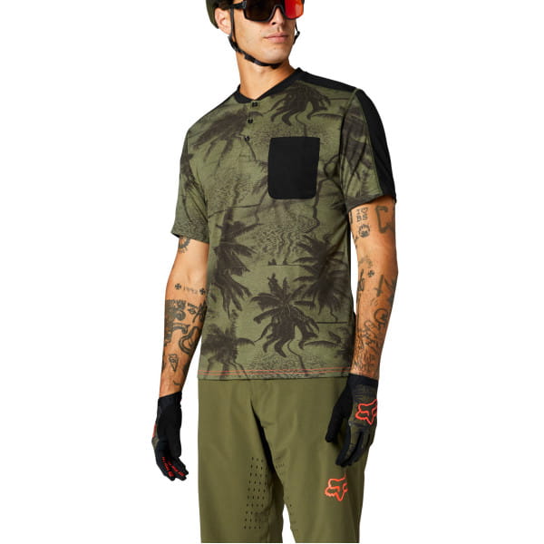 Ranger DR Henley - Short Sleeve Shirt - Olive Green