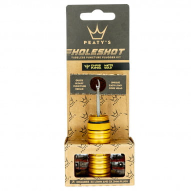 Holeshot Tubeless Puncture Plugger Kit -  Gold