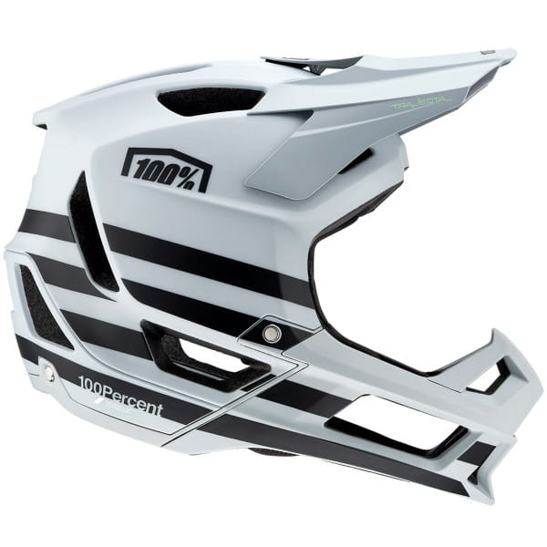 Casco Trajecta - Bianco/nero a righe