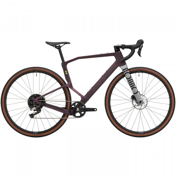 Bicicleta Ruut CF 2 Gravel Plus - Berenjena/Plata