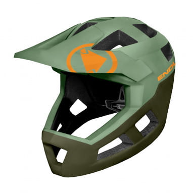 SingleTrack Full Face Helmet - Olive Green