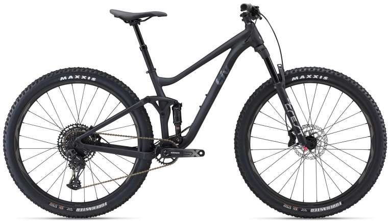 matte black mountain bike