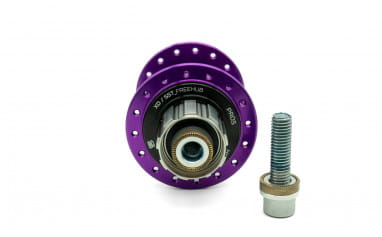 Pro 5 Trial/Singlespeed rear hub purple 32 hole - 135 mm Bolt In