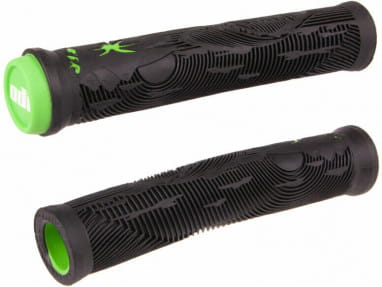 Hucker Signature BMX Grips without flange - black/green