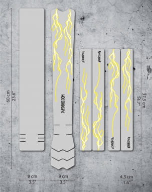 Frame Protection Kit - Lightning - Yellow Matte