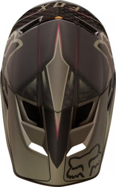 Rampage Pro Carbon Helm - Dunkelgrün/Beige