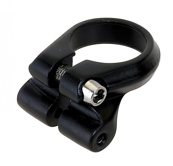 Seat clamp with luggage carrier thread eyelets 31.8mm