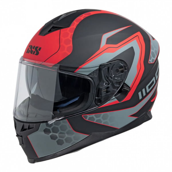 Casco moto 1100 2.2 - nero opaco-rosso