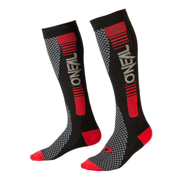 MX Performance Socks Stripe V.22 - Black/Red