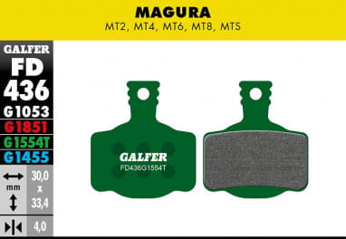 Pro brake pad - Magura MT2, MT4, MT6, MT8, MTS