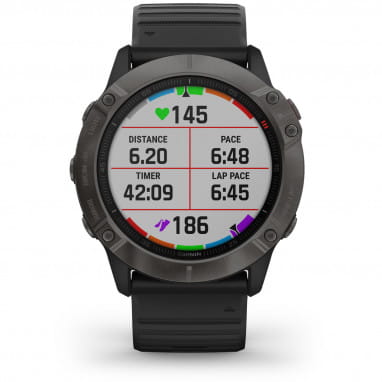 FENIX 6X Sapphire - GPS watch - Black/Grey