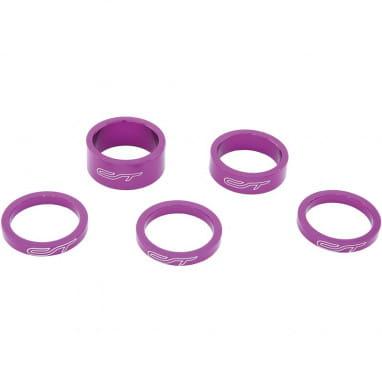 Headset spacer set 5-piece 1-1/8 inch - purple