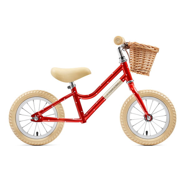 Mia 12'' Push Bike - Red Polka