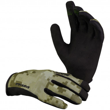Carve Gloves - Camel Camo - Olive Green