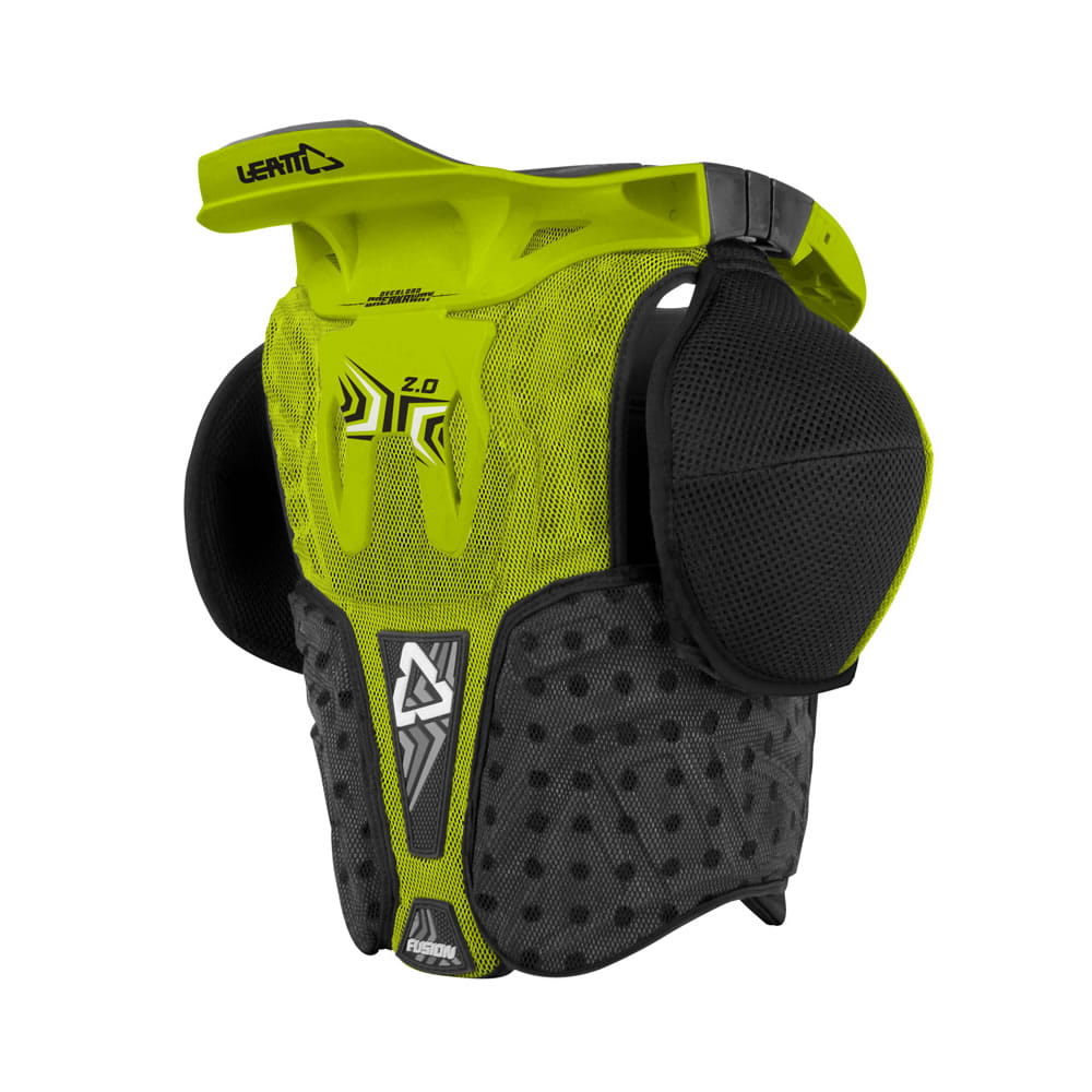 Leatt Kids Brustpanzer Fusion Vest 2.0 inklusive Nackenschutz, Weiß