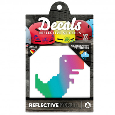 Reflective DECAL - T-Rex - Rainbow