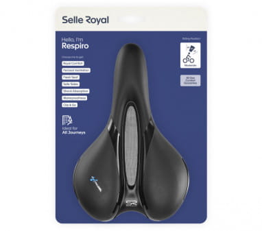 Respiro Moderate bicycle saddle - black