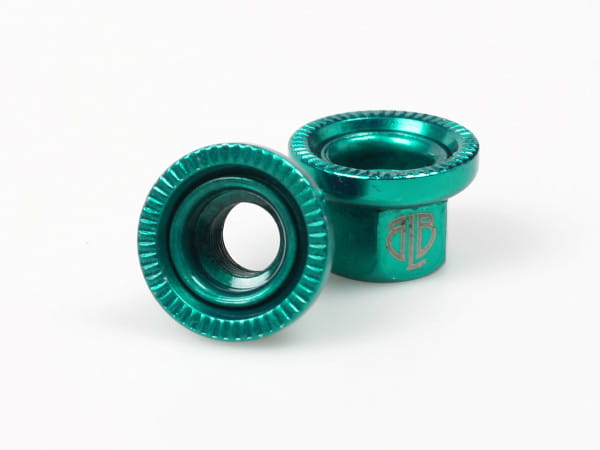 Track Nuts axle nut M9 pair - VR - green
