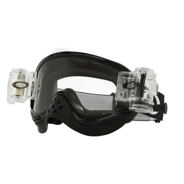 O-Frame MX Goggles- Race Ready Jet Zwart incl. Clear Roll Off