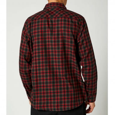 Reeves Woven - Woven Long Sleeve Shirt - Black/Red