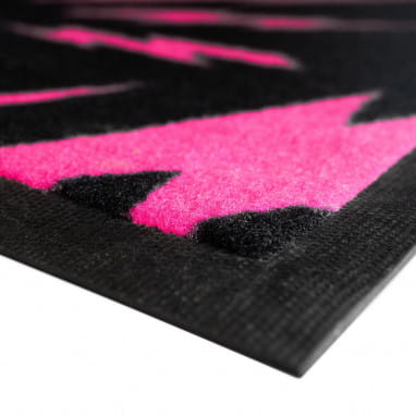 Fietsmat / Absorberende fietsmat (200 x 40 cm) - zwart/roze
