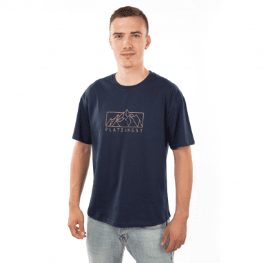 T-Shirt Mountain Logo bleu