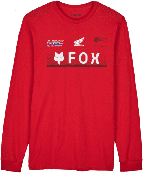 Fox X Honda Premium Long Sleeve Tee - Flame Red