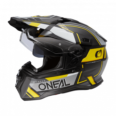 D-SRS helmet SQUARE black/gray/neon yellow