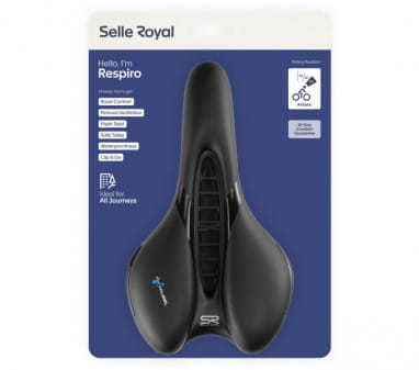 Selle de vélo Respiro Athletic - noir