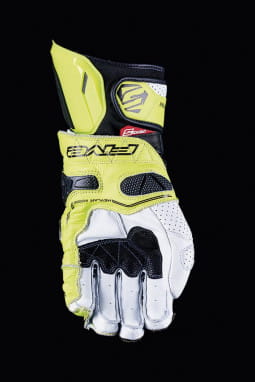 Glove RFX RACE - white-yellow fluo
