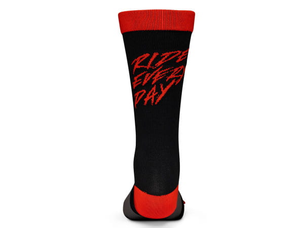 Ride Every Day Socks - Black/Red