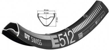 E 512 Enduro Felge 27.5 " - schwarz