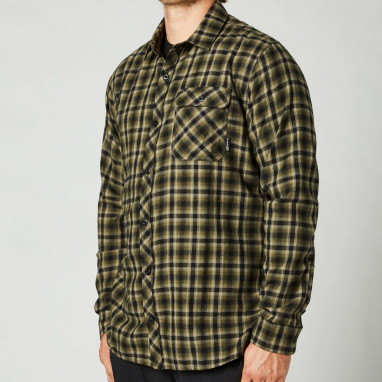 Reeves Woven - Woven Long Sleeve Shirt - Olive Green