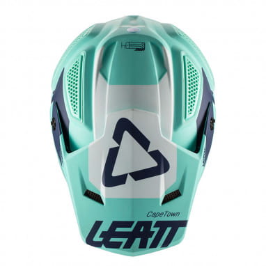 Motocross helmet GPX 5.5 Composite - green-blue-white