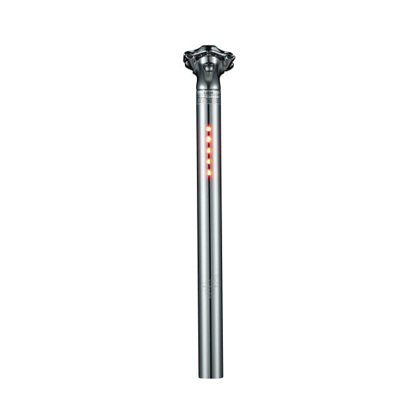 Seat post with 5 LED's StVZO - ø 25.4 mm - silver