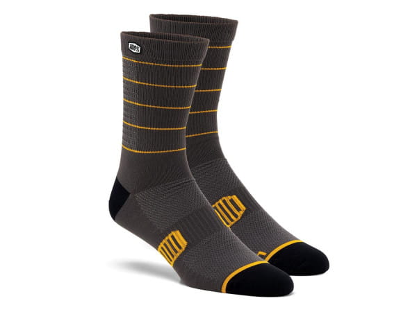 Advocate Performance Socks - Charcoal/Mustard