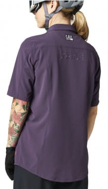 Women Flexair Woven - Gewobenes Damen Kurzarm Hemd - Dark Purple - Lila