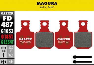 Plaquette de frein avancée - Magura MT5, MT7