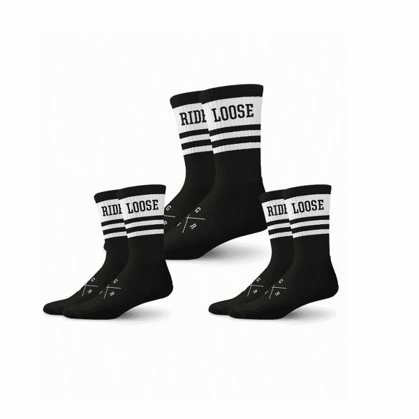 Cotton Sock Stripes 3 Pack - Nero/Bianco