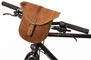 Félicia B. Leather handlebar bag with KLICKfix - Brown