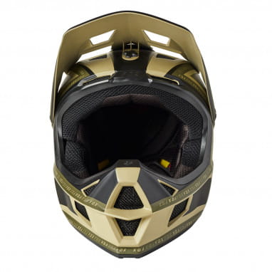 Rampage Comp Cali CE CPSC - Fullface Helm - TAN - Gold/Schwarz