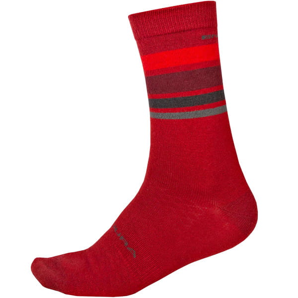 BaaBaa Merino Stripe Socks - Red