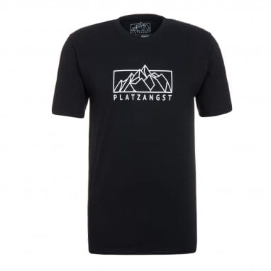 Maglietta con logo della montagna - nero