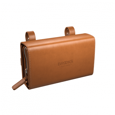 D-Shape Leather Saddle Bag - honey