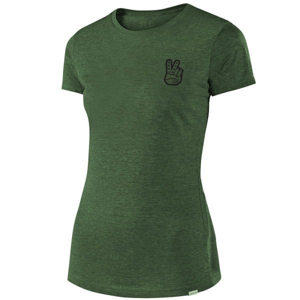 Peace & Wheelies - Ladies T-Shirt - Olive Green